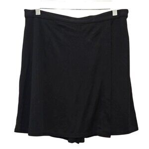 J.Jill Wrap Skort Skirt/Shorts Size 12 Black Zip Closure Casual Office